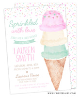 Sprinkled with Love Baby Shower Invitation